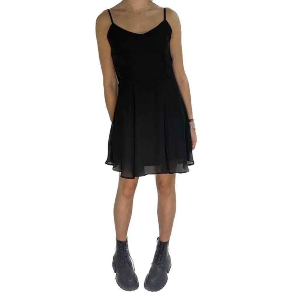 ♠️ cecio whimsygoth black strappy‎ mini dress ♠️